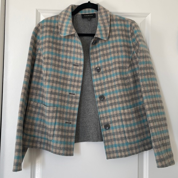 Like New Talbots plaid wool blazer - Picture 1 of 3